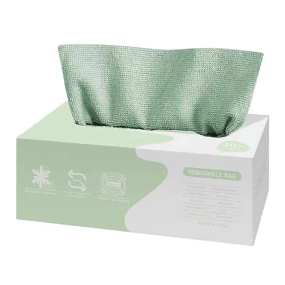20 Sheets Microfiber Cleaning Cloths in a Box, Reusable Cleaning Towels in Box, Microfiber Lint Free Multi-Purpose Towel Cleaning Rags Washable Cleanings Cloths, 7.87x7.87 Inch