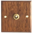 thumbnail image 3 of 3X 86 Type Solid Wood Panel Switch Wall Light Retro Brass Toggle Switch Wood Grain Electrical Switch Socket 1- Switch, 3 of 8