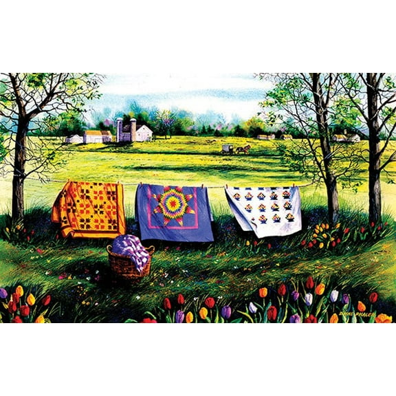 Amish Spring 550 Piece Jigsaw Puzzle by SunsOut