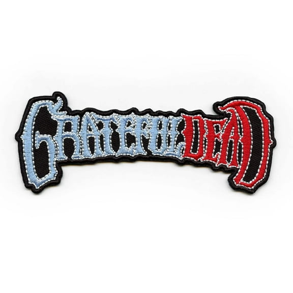 Grateful Dead Patch Band Logo new Official Black Woven Iron On 120 x 45mm