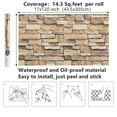 thumbnail image 7 of Arthome Rock Wallpaper Peel and Stick 17''x120'' Self Adhesive Contact Paper Waterproof Stone Brick Vinyl Film Wall Paper for Bedroom Living Room Fireplace Backsplash Wall Covering（Brown）, 7 of 7