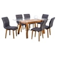 thumbnail image 2 of Comedor Parma MOBILKRAFT Negro 6 Sillas Rectangular Madera y cristal, 2 of 4