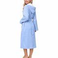 thumbnail image 6 of Bovxnpu Boys Girls Robes Hooded Long Sleeve Big Pocket Mid Length Bath Robe Outfits, 6 of 8