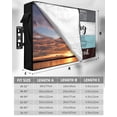thumbnail image 7 of Outdoor TV Cover 30 to 32 Inch Weatherproof, Laundry Room Quote Waterproof TV Screen Protector for Outside Decor with Zipper and Pocket 30"L x 19"H&nbsp; , Blue White Wood Texture, 7 of 7