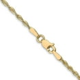 thumbnail image 3 of Solid 10K Yellow Gold 2mm Diamond-Cut Lightweight Rope Chain - 8" Bracelet, 3 of 8