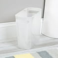 thumbnail image 3 of mDesign Plastic Small 1.5 Gal./5.7 Liter Trash Can, Handles, 2 Pack, Clear Frost, 3 of 8