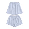 thumbnail image 4 of Vdoaml Women 2 Piece Matching Set Ladies Strapless Flowy Tube Top Shorts Sets Womens Loose Casual Summer Outfit XL Light Blue, 4 of 4