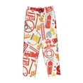 thumbnail image 4 of Xecao Firefighter Icons Women's Straight Lounge Pajama Pants: The Epitome of Relaxed Sleepwear, 4 of 9