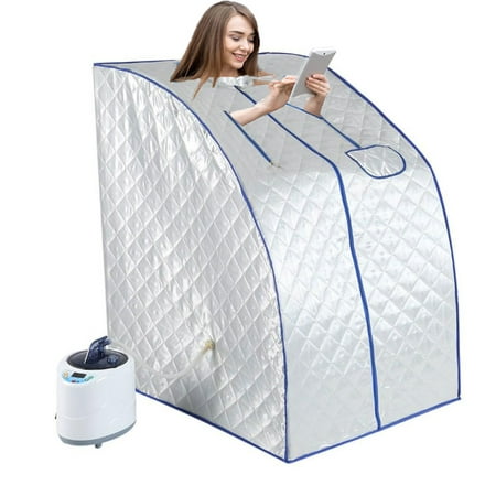 Portable Indoor Personal Spa Sauna,2L Steam Sauna Spa Home Tent Pot Machine Slimming Weight Loss