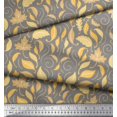 thumbnail image 3 of Soimoi Orange Heavy Canvas Fabric Autumn Leaves Print Fabric by the Yard 58 Inch Wide, 3 of 3