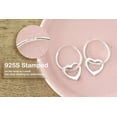 thumbnail image 2 of Aeravida - Aretes de Aro con Corazón de Amor en Plata de Ley 925 | Bonitos Aretes Colgantes de Plata | Aretes para Mujer | Símbolo del Amor | Regalo para Mujer y Mamá, 2 of 7