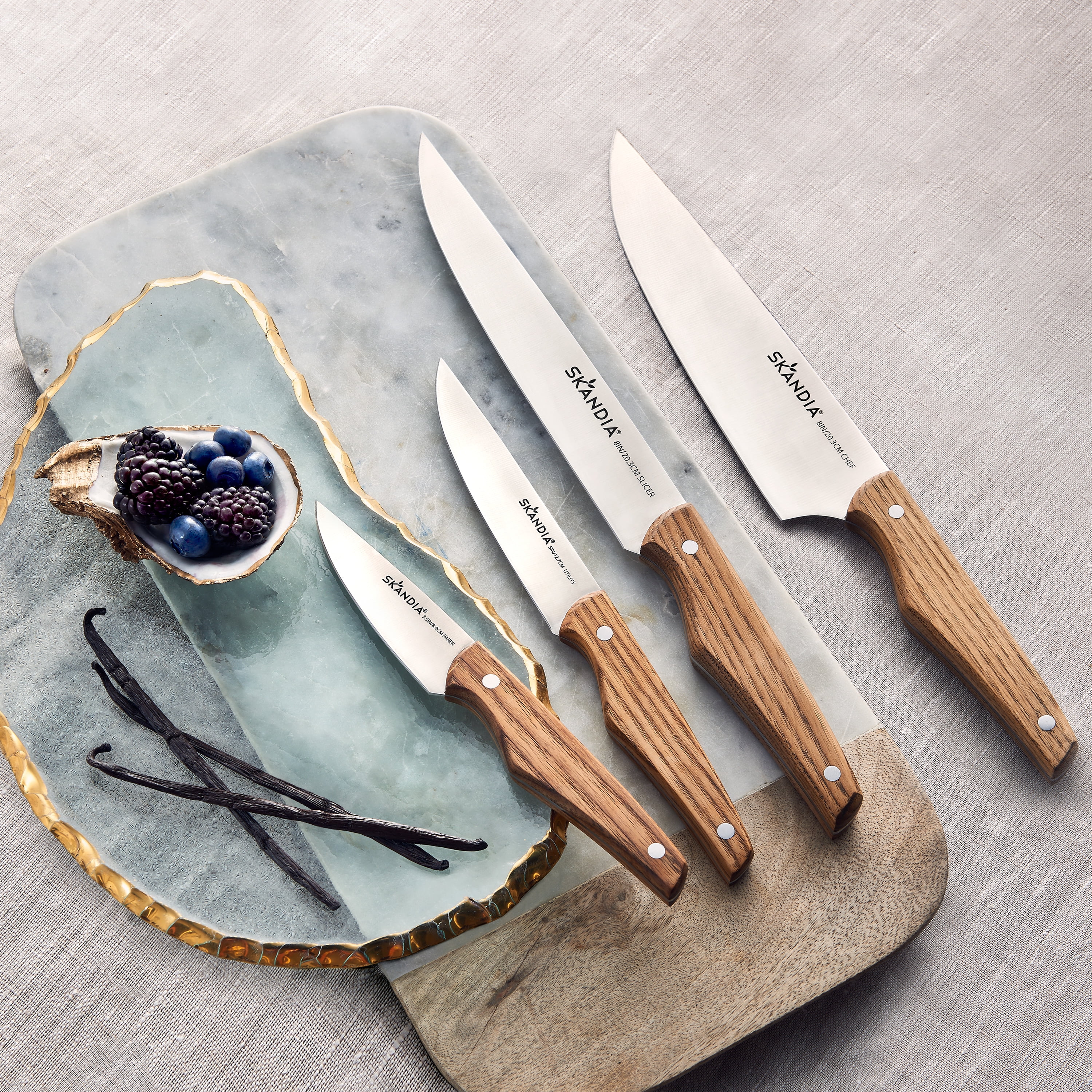 Skandia™ Karlstad Ash - 4 Piece Cutlery Set, German Quality, Full