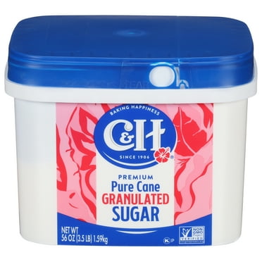C&H Premium Pure Cane Granulated Sugar, 3.5 lb Tub