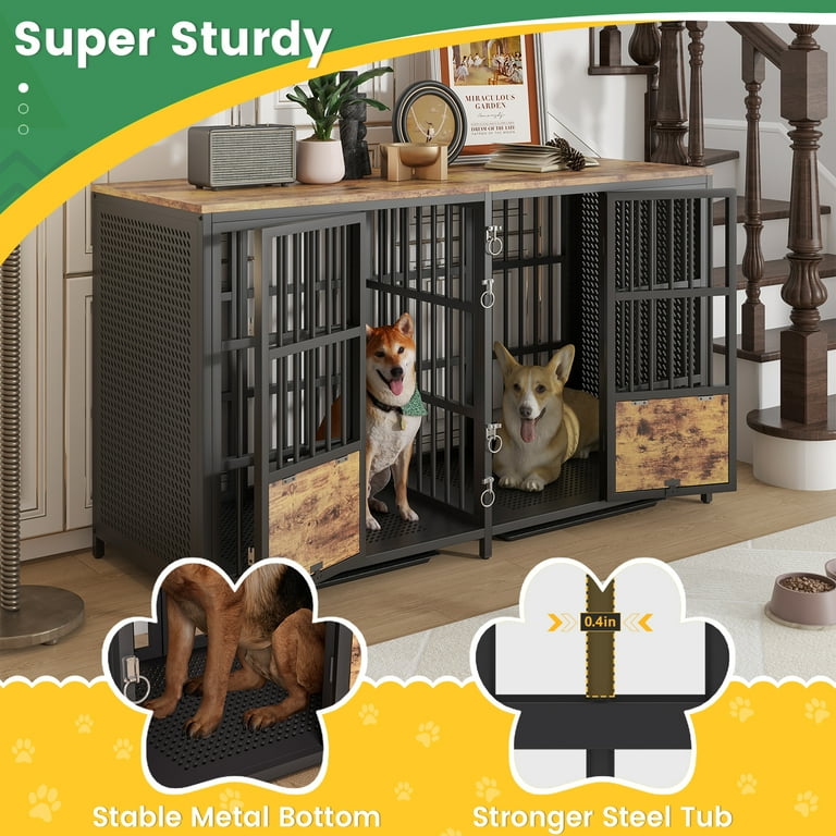 Two dog crate hotsell