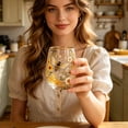 thumbnail image 5 of Floral Hummingbird Gold Trim Tumbler, Elegant Stemless Glass, Art Hand-Painted Stemless Glass, Stylish Drinking Cup for Tea (-selling Collection), 5 of 5