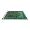 thumbnail image 2 of Ahgly Company Machine Washable Indoor Rectangle Persian Turquoise Blue Traditional Area Rugs, 5' x 8', 2 of 4