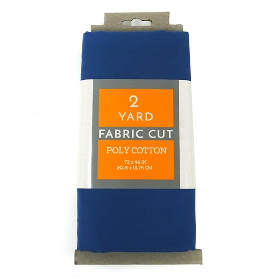 Shason Textile 2 Yard Cut Poly Cotton Fabric, Royal, 44" Wide for Craft & Quilting Projects