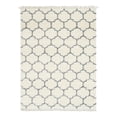 thumbnail image 3 of Unique Loom Hygge Shag Collection Area Rug - Trellis (9' x 12' 2" Rectangle Ivory/Gray), 3 of 7