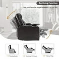 thumbnail image 3 of Power Motion Recliner Chair with 360° Swivel Tray, Electric Recliner with USB Charging, Hidden Storage and Cup Holders, Black, 3 of 14