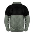 thumbnail image 3 of Men's Vintage High Neck Top Half Zip Sports Long Sleeve Sweater5XL, 3 of 3