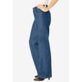 thumbnail image 3 of Woman Within Plus Size Perfect Wide-Leg All-Cotton Denim Five-Pocket Jeans, 3 of 6