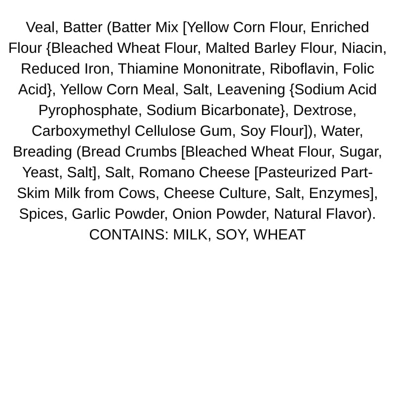 Today Gourmet Breaded Veal Cutlets - (17-20) 4oz. Cutlets - 5lbs.