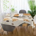 thumbnail image 3 of Yayeee Tablecloths 60" x 90" Rectangle Wrinkle Resistant Party Table Cover, Beige Fall Books, 3 of 8