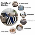 thumbnail image 6 of Flannel Fleece Throw Blanket USA Flag Thin Blue Line Star Lightweight Soft Plush Blankets,America Law Enforcement Flags Cozy Warm Throw Blanket for Couch Sofa Bed Car Office All Season Use 50x60in, 6 of 9