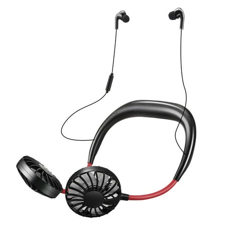 

MPWEGNP Headset Sport Lazy Rechargeable Fan USB Bluetooth Portable Neckband Neck Hanging Fans Isolating Fan Outdoor Battery Operated Fan Clip on