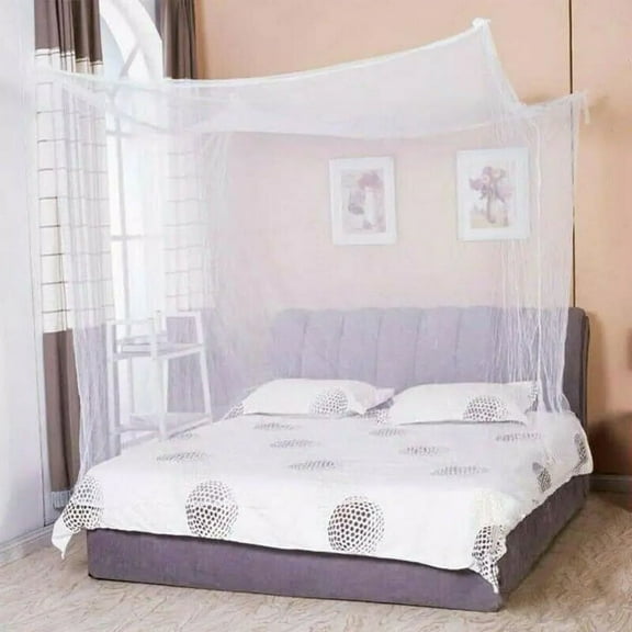 2024 Summer Home Mosquito Nets 4 Corner Post Bed Canopy Net Double Bed Lightweight Fashion Bedding Mosquito Nets