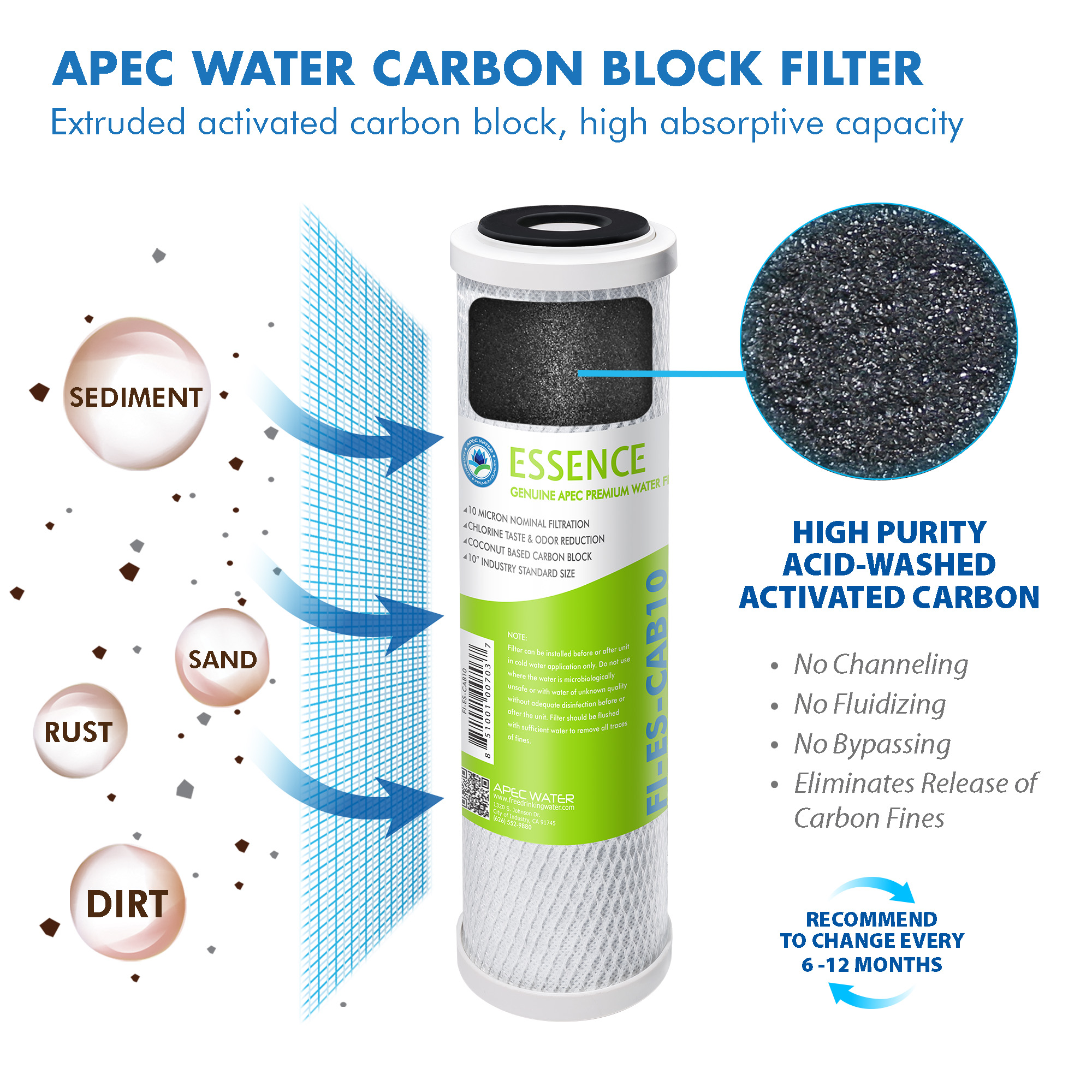 APEC 75 GPD High Capacity Pre-Filter Set For ESSENCE ROES-PHUV75 Reverse Osmosis Systems Stages 1-3, 5 And 7 (FILTER-SET-ESPHUV-SSV2 ) - image 5 of 9
