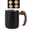 Matte Black, variant on LAZIOEGR Large Milk Frothing Pitcher 1000ml / 33.8 oz Stainless Steel Steaming Cup with Wooden Handle Precise Graduations Barista Grade Original Color