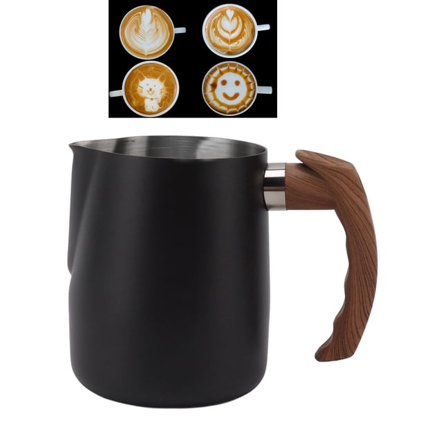 Jarra para Espumar Leche de 1000ML Escala Interna Vaporizador de Leche Taza de Acero Inoxidable 304 Jarra Humeante de café con Cómodo ANGGREK Otros