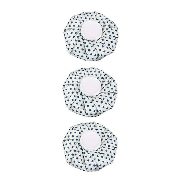 3X Bolsa de Hielo para Aliviar El Dolor con Patron de Pentaculo de 9 Pulgadas, Blanco
