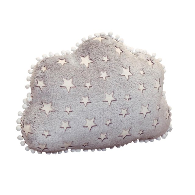Almohada de felpa Macarena Almohada luminosa creativa cojín trasero decoración encantadora para el hogar cojín suave Adorable regalos del Día de San Valentín para bebé Nubes