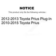 thumbnail image 2 of Transit Auto Front Rear Hub Bearings Assembly Coated Disc Brake Rotors and Ceramic Pads Kit (10Pc) for Car Toyota Prius Plug-In - Left Right Side (Driver Passenger) KBB-120885, 2 of 11