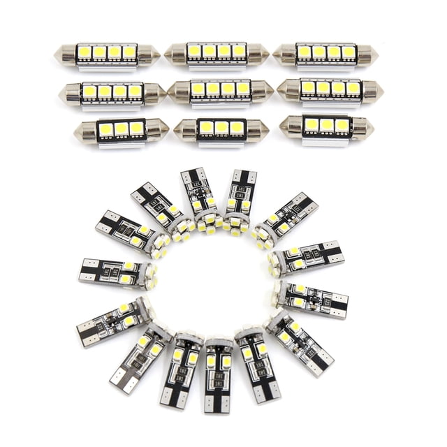 X Autohaux Canbus Blanca Bombilla de Techo Interior Pack de Luz Ledes para Coche
