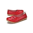 thumbnail image 3 of Daeful Womens Loafers Slip On Flats Round Toe Boat Shoes Nurse Lightweight Casual Hollow Out Moccasins Red 9, 3 of 9