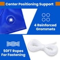 thumbnail image 2 of TKYHRMAS 4x8 ft Pool Pillow for Above Ground Pools, Heavy Duty Large Winter Inflatable Pillow for Winterize Closing with Cords, Blue, 2 of 7