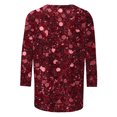 thumbnail image 4 of Wowcloth Woman's Printed Pullover Top with Three-Quarter Sleeve and Round Neck, Casual and Fashionable for Everyday Wear, 4 of 5