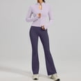 thumbnail image 2 of VISALY 2 Piece Tracksuit Sets Long Sleeve Zipper Jacket with Athletic High Waist Flare Long Leggings Slim Fit Casual Sport Workout Outfit Athleisure Tracksuit Jogger Loungewear Set Light Violet Xl, 2 of 8