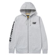 Caterpillar mens Caterpillar Full Zip Hooded Sweatshirt, Light Heather Grey, XX-Large US