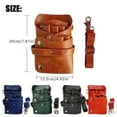 thumbnail image 3 of Leather Salon Bag Hairdresser Tool Organizer Case with Waist Shoulder Belt for Scissors Comb Clip Shear Styling Tools Multifunction Portable Storage Pouch, 3 of 8