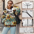 thumbnail image 6 of Uorisanigo Yellow Sunflower Womens Zip Oversized Hoodie Drop Shoulder Loose Womens Hoodies Oversized Sweatshirts with Pocket Lightweight Workout Winter Clothes Size L, 6 of 7