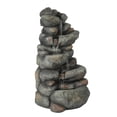 thumbnail image 4 of 33.5" H Gray Resin Cascading Rock Outdoor Fountain, 4 of 10