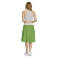 thumbnail image 5 of Women's Green Wavy Intersecting Vertical A-line Printed Skirt Casual Wear, 2XL, Green and Yellow Green, by Ambesonne, 5 of 6