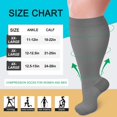 thumbnail image 3 of Plus Size Compression Socks for Women Men 20-30 mmHg 2xl 3xl 4xl , Wide Calf High Tights Long SocksStockings Best Support for Circulation, Running, 3 of 7