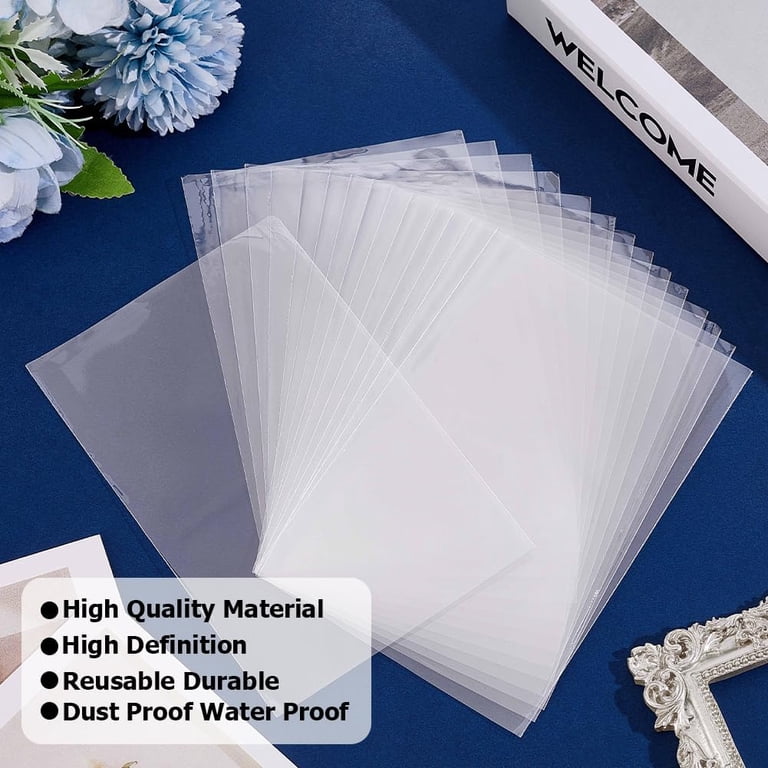 clear recipe card sleeves 100Pcs Recipe Card Protectors 4x6 Inch Index Cards Sleeves Protect Clear Waterproof Reusable Covers Plastic Cookbook Sheet Page