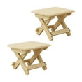 thumbnail image 4 of Taburete plegable compacto de madera para picnic, 24 x 20 x 20 cm, con travesaño reforzado para patio. 2 piezas, 4 of 9