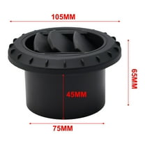 75mm Diesel Heater Duct Hose Pipe Air Vent Outlet Rotatable Black